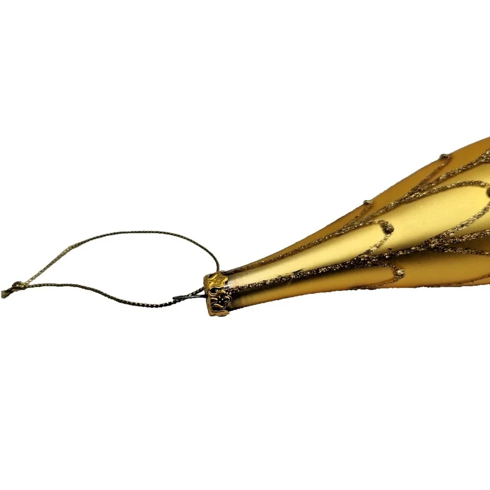 Gold with‎ Glitter Finial Ornament